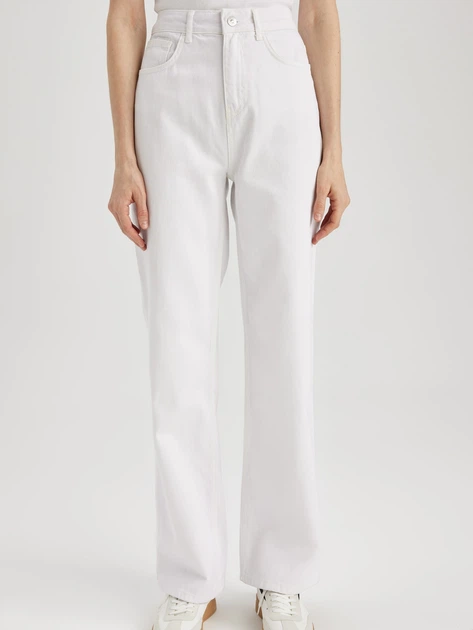 Джинсы Regular Fit женские DeFacto A3179AX-WT1 42 Белые (8683523825392 ...