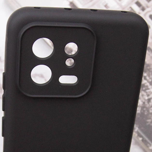Чохол Silicone Cover Lakshmi Full Camera (A) для Xiaomi 13 Чорний / Black - зображення 5