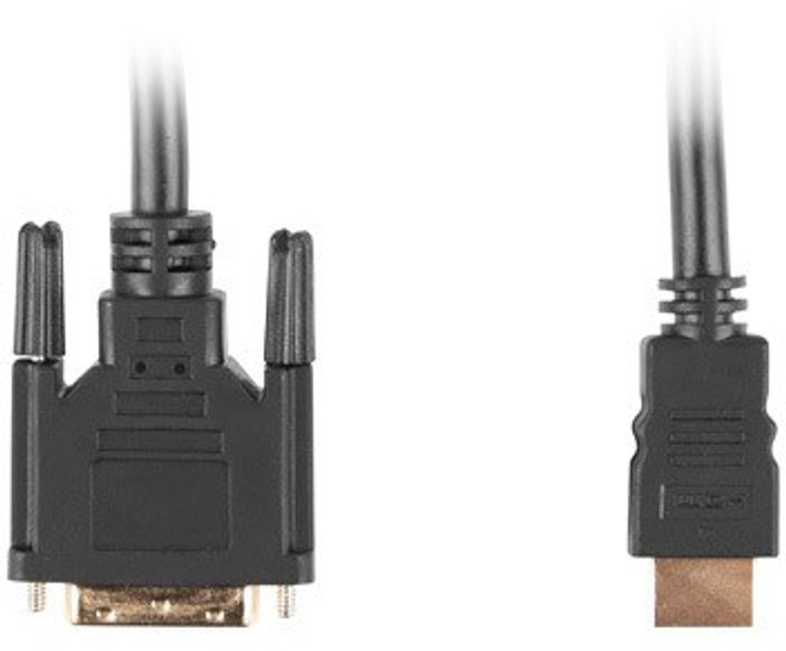 Кабель Lanberg video cable adapter 1.8 m HDMI Type A (Standard) DVI-D Black (CA-HDDV-10CC-0018-BK) - зображення 2