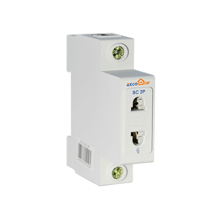 Розетка на DIN-рейку 2P [ECO080010001] ECO SC АСКО - зображення 2