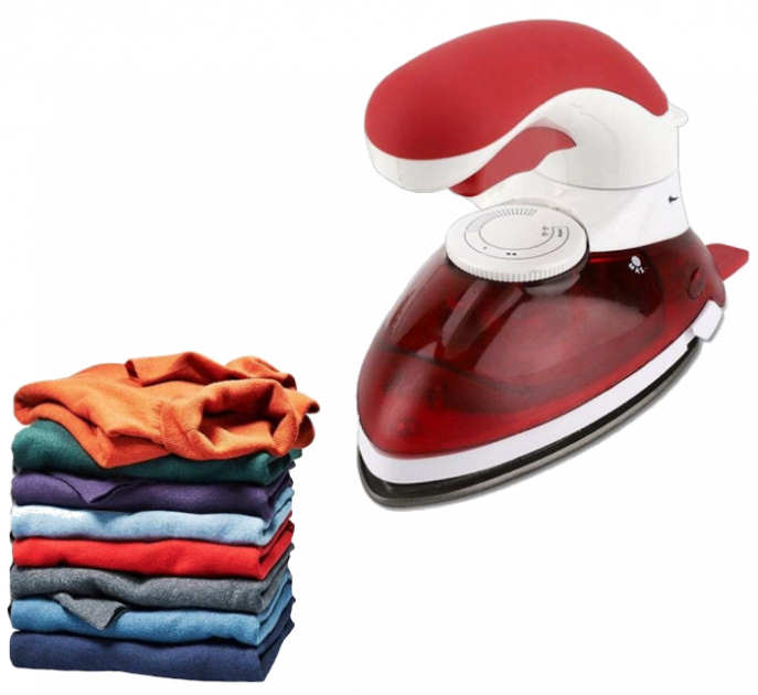 Отпариватель Mini Steam Iron HT-558B белый с красным - изображение 3
