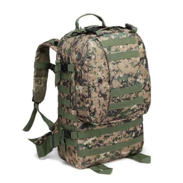 Рюкзак тактичний Tactical Backpack B08 Штурмовий похідний військовий із підсумками 55 л Піксель - Фото 5 Рюкзак тактичний Tactical Backpack B08 Штурмовий похідний військовий із підсумками 55 л Піксель - зображення 5