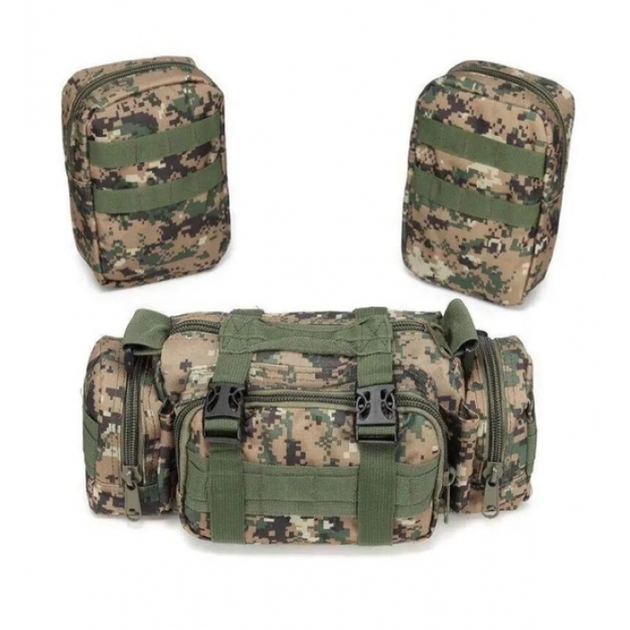 Рюкзак тактичний Tactical Backpack B08 Штурмовий похідний військовий із підсумками 55 л Піксель - Фото 7 Рюкзак тактичний Tactical Backpack B08 Штурмовий похідний військовий із підсумками 55 л Піксель - зображення 7