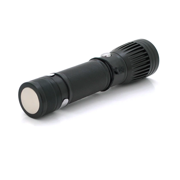 Фонарик ручной Watton WT-602 1LED Cree T6 + 16SMD 3 режима ZOOM 6800mAh microUSB Black IP44 - изображение 2