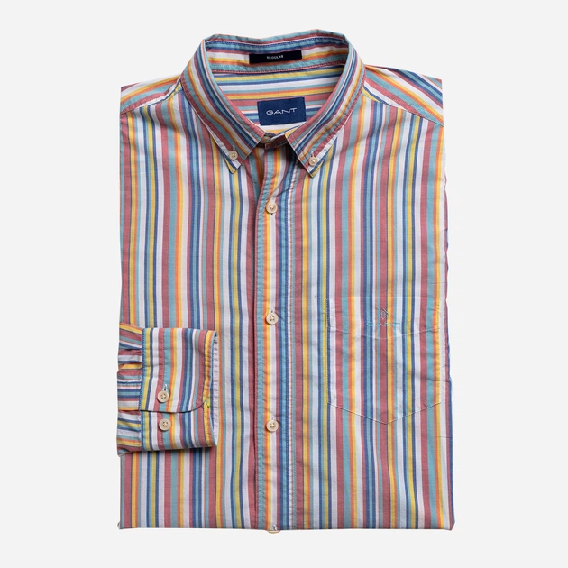 Сорочка GANT Bc Summer Stripe Reg Bd 3026430 L Aqua (7325705708086) - зображення 4