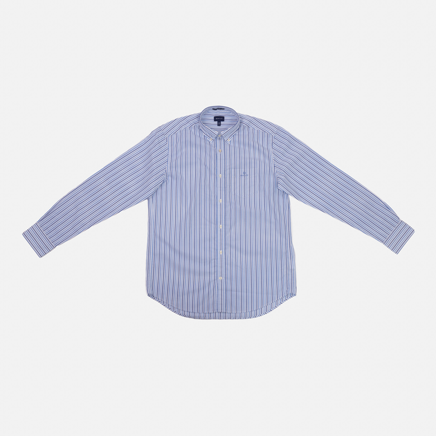 Koszula GANT The Broadcloth 3 Col Stripe Reg Bd 3060500 M Pacific Blue (7325705691920) - obraz 1