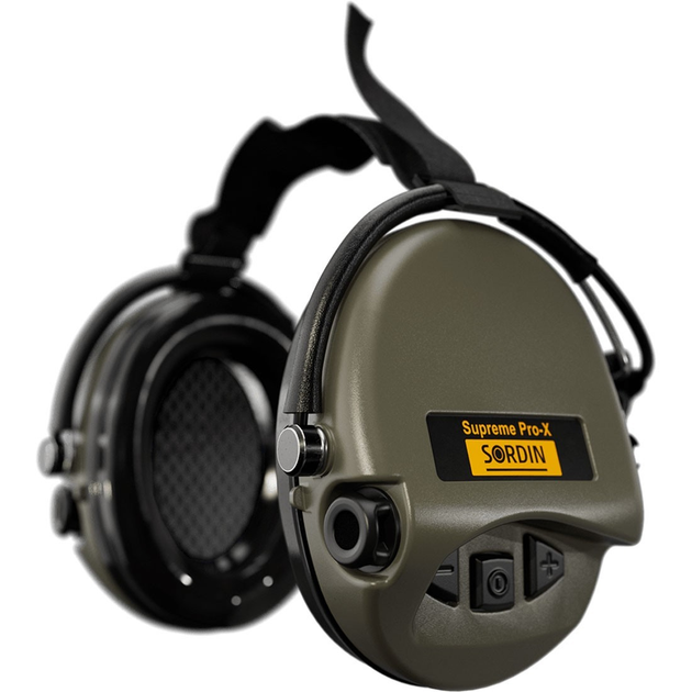 Навушники активні тактичні Преміум класу армії США Sordin Supreme Pro-X Neckband з кріпленням за шоломом та порошковим амбушюром Швеція - зображення 1