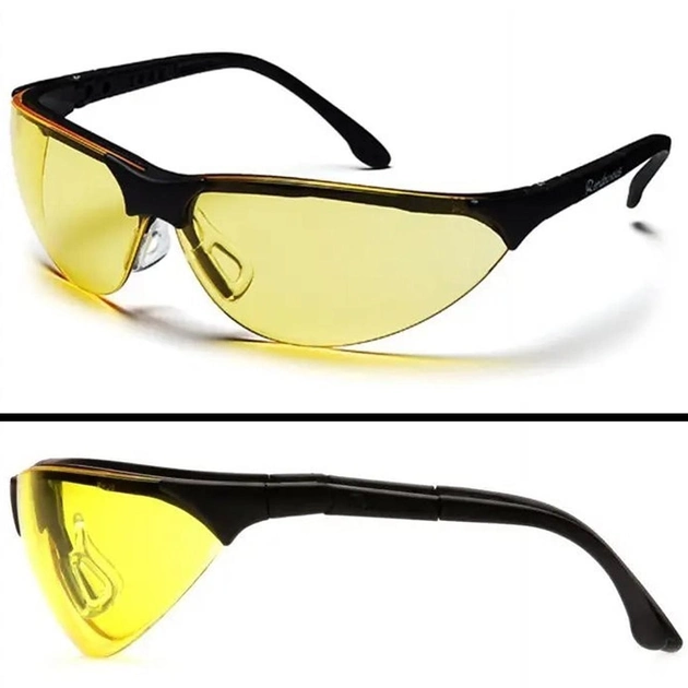 Защитные тактические очки Pyramex баллистические стрелковые очки Rendezvous (amber) желтые - изображение 1
