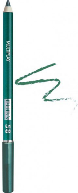 Олівець для очей Pupa Multiplay Eye Pencil With Shading Sponge Triple Purpose Eye Pencil 058 Green 1.2 г (8011607214167) - зображення 1