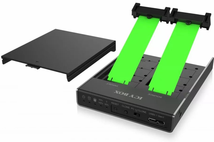 Док-станція Icy Box для M.2 SATA SSD Black (IB-2812CL-U3) - зображення 5
