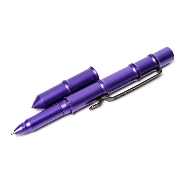 Тактична Ручка Tactical Pen "Violet" з Ліхтариком і Склорізом Фіолетова - зображення 1