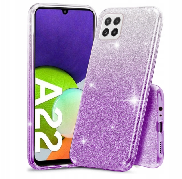 Силиконовый чехол градиент блеск для Samsung GalaxyA22 5G SM-A226B - изображение 3