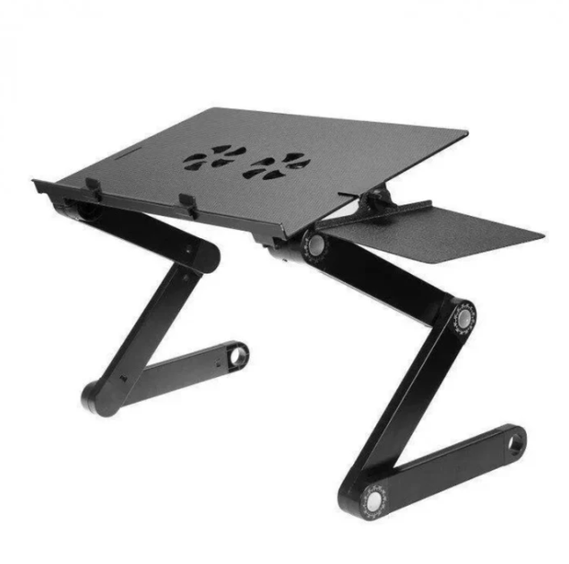 Столик трансформер для ноутбука портативна підставка з вентилятором Laptop Table T8 - изображение 4