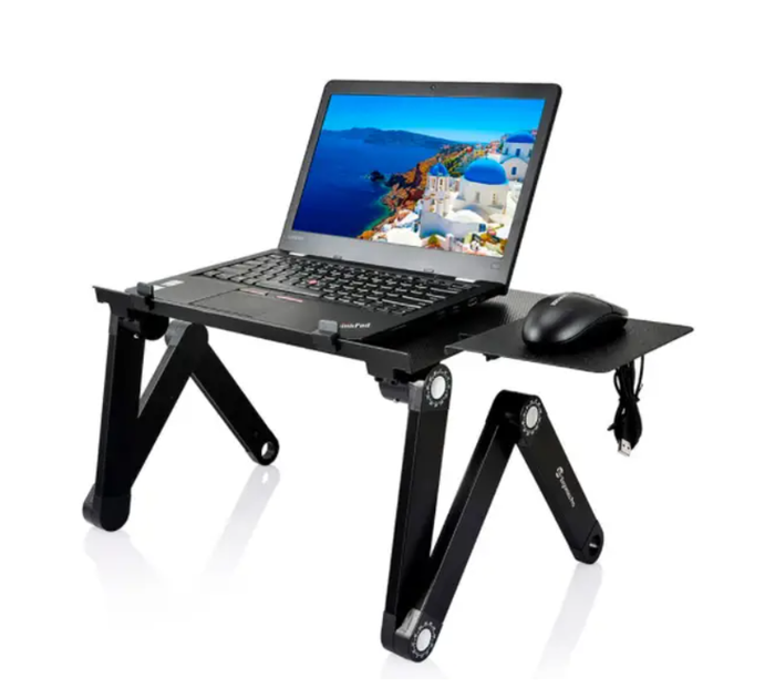 Столик трансформер для ноутбука портативна підставка з вентилятором Laptop Table T8 - изображение 7