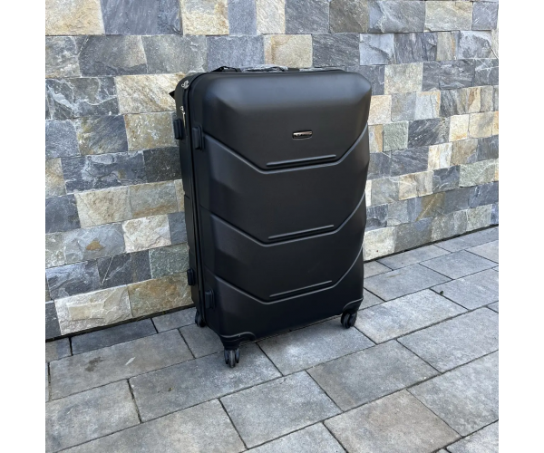 Валіза дорожня на колесах велика 92л Wings 147L Чорна з ABS Plus пластик кодовий замок TSA та телескопічна ручка - изображение 3