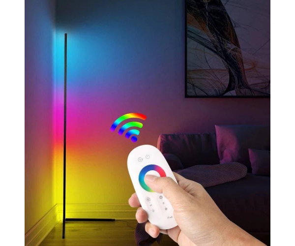 Торшер підлогова кутова LED лампа EL2186 RGB з пультом керування та регулюванням яскравості та ефектами - зображення 6