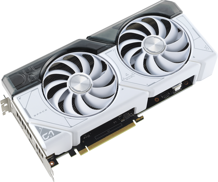 ASUS PCI-Ex GeForce RTX 4070 Dual White OC Edition 12GB GDDR6X (192bit) (2550/21000) (1 x HDMI, 3 x DisplayPort) (90YV0IZ4-M0NA00) - зображення 2