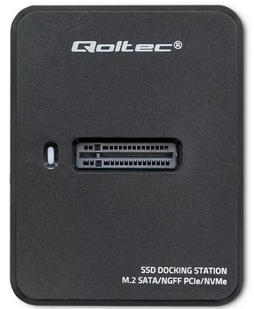 Док-станція Qoltec для SSD M.2 SATA PCIe Black - зображення 2