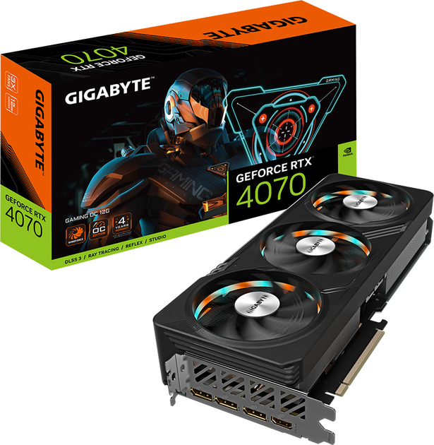 Gigabyte PCI-Ex GeForce RTX 4070 GAMING OC 12G 12GB GDDR6X (192bit) (2565/21000) (HDMI, 3 x DisplayPort) (GV-N4070GAMING OC-12GD) - obraz 8