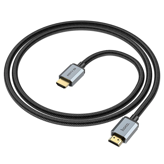 Кабель Hoco HDTV 2.0 Male to Male 4K HD data cable US03 (L=1M) черный - изображение 4