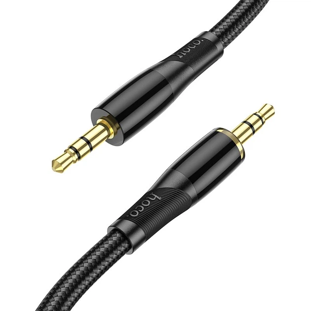 Кабель HOCO UPA25 Transparent Discovery Edition AUX audio cable, 1M, black - изображение 2