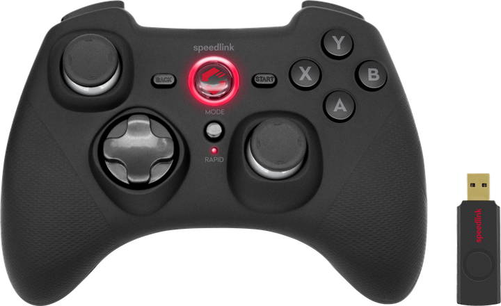 Геймпад бездротовий SPEEDLINK RAIT Gamepad - Wireless - for PC/PS3/Switch/OLED rubber-black (SL-650110-BK) - зображення 1