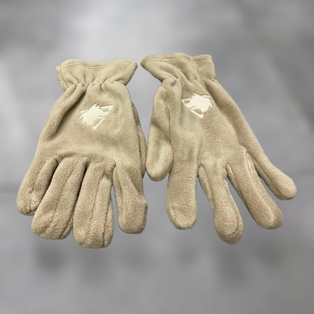 Рукавички зимові флісові Wolftrap пальцеві, колір Койот, тактичні зимові рукавички L - зображення 1
