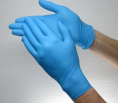 Перчатки Нитриловые неопудренные Polix PRO&MED™ ICE BLUE (100 шт/пач) L - изображение 1