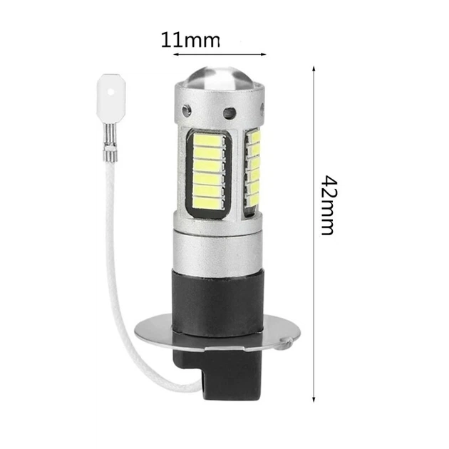 Светодиодная лампа с цоколем Н3 30SMD 4014 12V Белый свет, с драйвером и обманкой (21034) - изображение 7