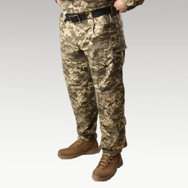 Штани УСТАВНІ ЗСУ ММ-14 Ріп-Стоп вафелька, тактичні штани піксель ШП-РС200 Розмір 52 - зображення 1
