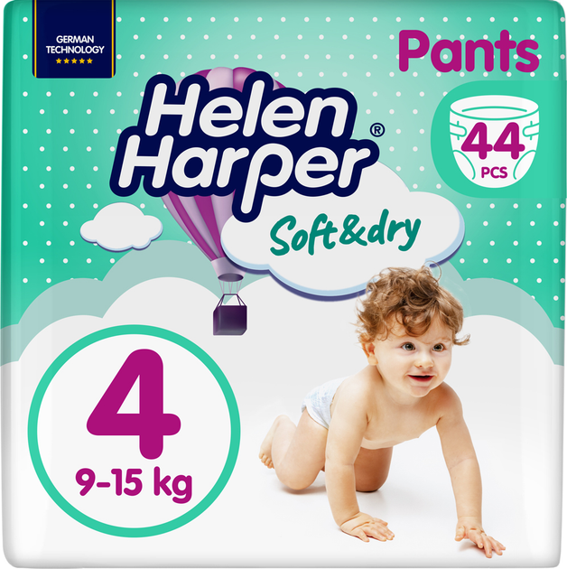 Подгузники-трусики Helen Harper Soft & Dry Maxi 9-15 кг 44 шт ...