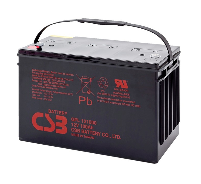 Аккумуляторная батарея CSB GPL121000, 12V 100Ah (343х168х215 (220 ...