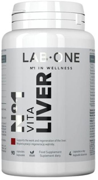 Suplement diety Lab One Vita Liver 90 k (5906395863686) - obraz 1
