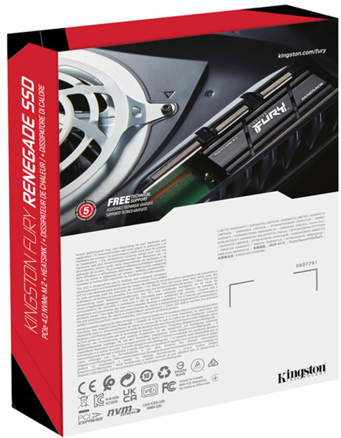 Kingston FURY Renegade with Heatsink 1TB M.2 NVMe PCIe 4.0 x4 3D NAND (TLC) (SFYRSK/1000G) - зображення 7