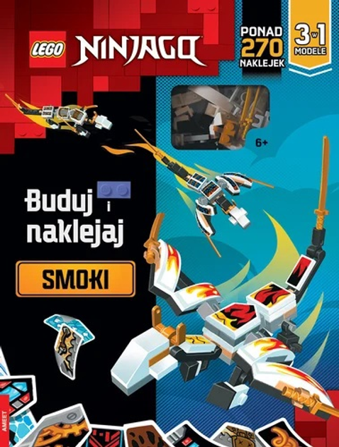 Книжковий набір LEGO Ninjago Build & Sticker Dragons (9788325339029) - зображення 1