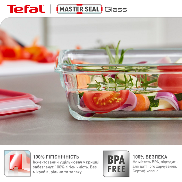 Харчовий контейнер Tefal MasterSeal Glass скло 800 мл (N1041410) - зображення 11
