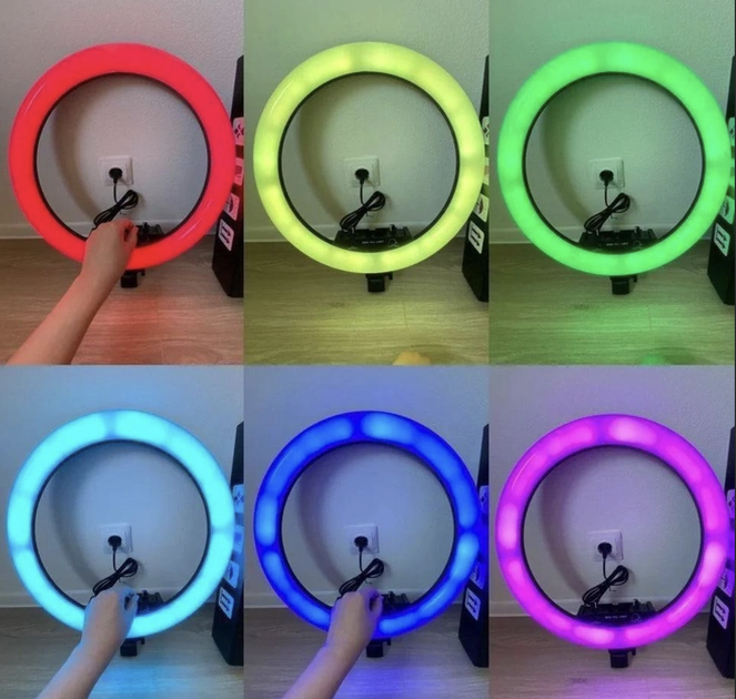 Кольцевая лампа RGB MJ30, 30 см Без штатива - изображение 3