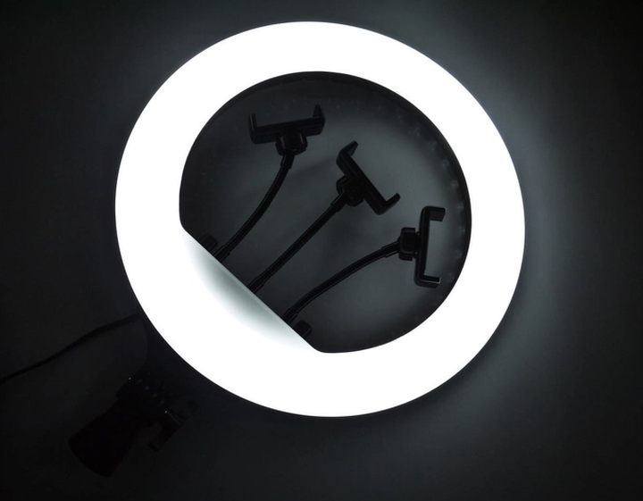 Кольцевая LED лампа 36 см RL-14 Original 3 крепления Пульт Сумка БЕЗ ШТАТИВА - изображение 3