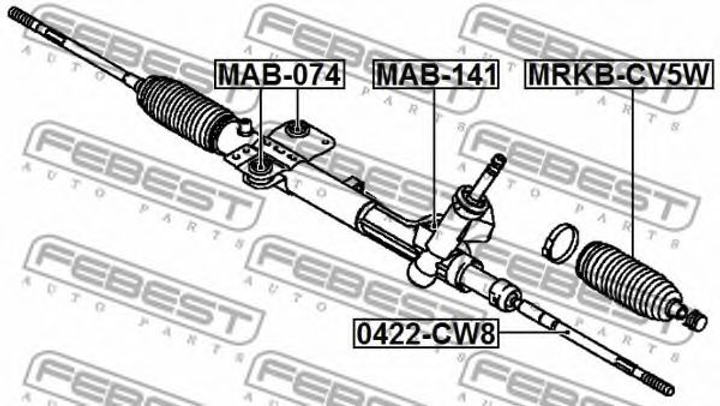 Пыльник рулевой рейки Peugeot 4007/Lancer 07- Febest (MRKBCV5W) - изображение 2