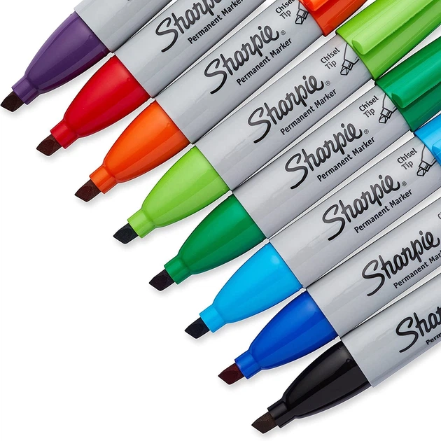 Маркеры перманентные Sharpie Permanent Markers, Chisel Tip 8 шт. (‎‎38250) - изображение 3