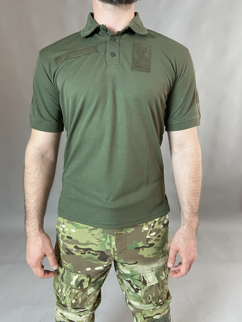 Тактичні Поло Хакі футболка з коротким рукавом 48 - зображення 1