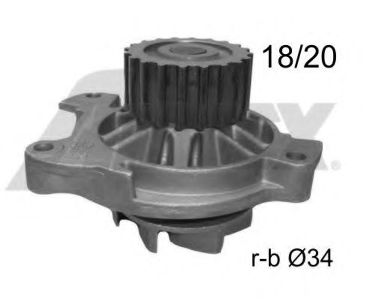 Водяний насос A6/LT/T4/Crafter 2.4D/2.5TDI (20z.) Airtex (9274R) - зображення 1