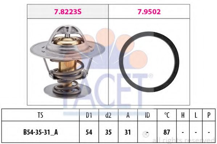 Термостат T4/T5/VW/Audi 1.9D/TD/2.0 Facet (78278) - изображение 1