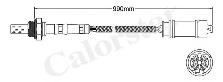 Лямбда-зонд (4 конт.) BMW 3/5/X3 2.0-3.0 98-10 VERNET (LS140181) - зображення 1