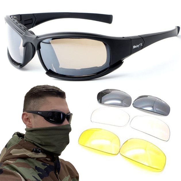 Защитные тактические очки с 4 линзами Daisy - изображение 1