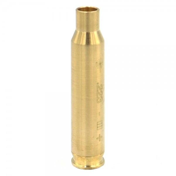 Лазерный патрон для холодной пристрелки (калибр: 223 Rem / 5,56x45 NATO), латунь + батарейки - изображение 1