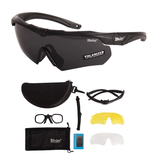Тактичні захисні окуляри Daisy X10 чорний - зображення 1