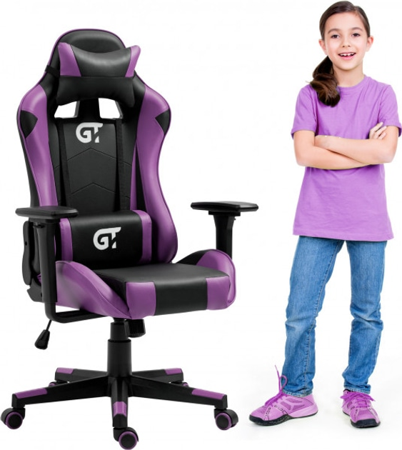 Кресло для геймеров GT RACER X-5934-B Kids Black/Violet - изображение 2