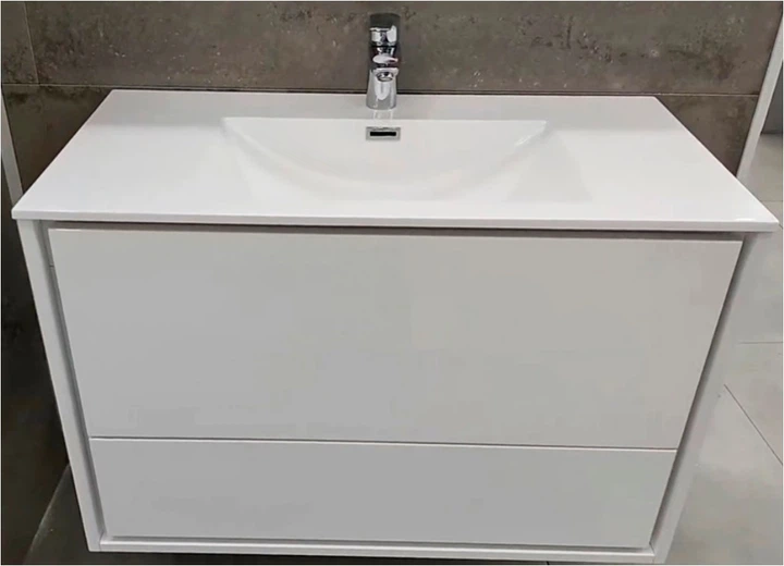 Тумба с умывальником DEVIT Fly 90.6x59x47см подвесная белая 0023120W - Фото 6 Тумба с умывальником DEVIT Fly 90.6x59x47см подвесная белая 0023120W - изображение 6