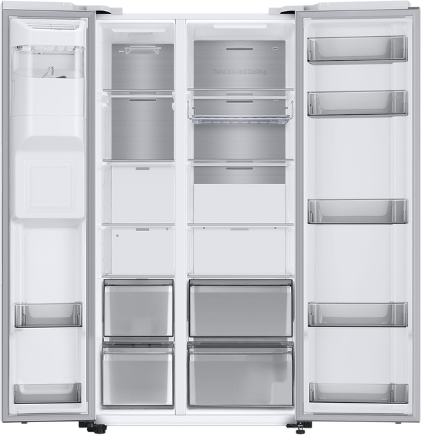 Side-by-side холодильник SAMSUNG RS68A8840WW - зображення 2